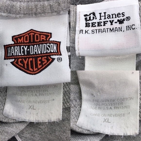 HARLEY DAVIDSON Vintage T Shirt Mobile Bay Alabama Battleship 2002 Y2K Size XL - Picture 8 of 16